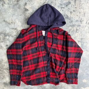 American Eagle Outfitters Red and Blue Plaid Shirt